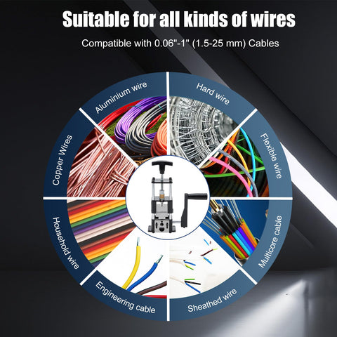 HAOYOO wire stripper machine copper wire size range demonstrates wide compatibility