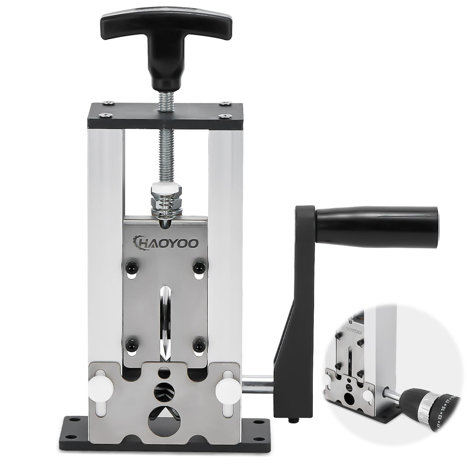 HAOYOO wire stripper machine in drill-powered mode for efficient copper stripping