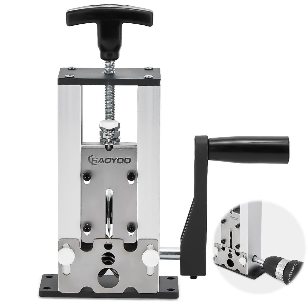 HAOYOO wire stripper machine in drill-powered mode for efficient copper stripping