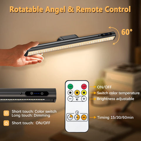 Hapfish desk lamp style light bar with touch control