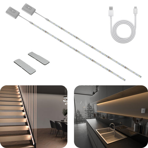 Hapfish motion-sensor LED light strip for indoor cabinets improves quick visibility