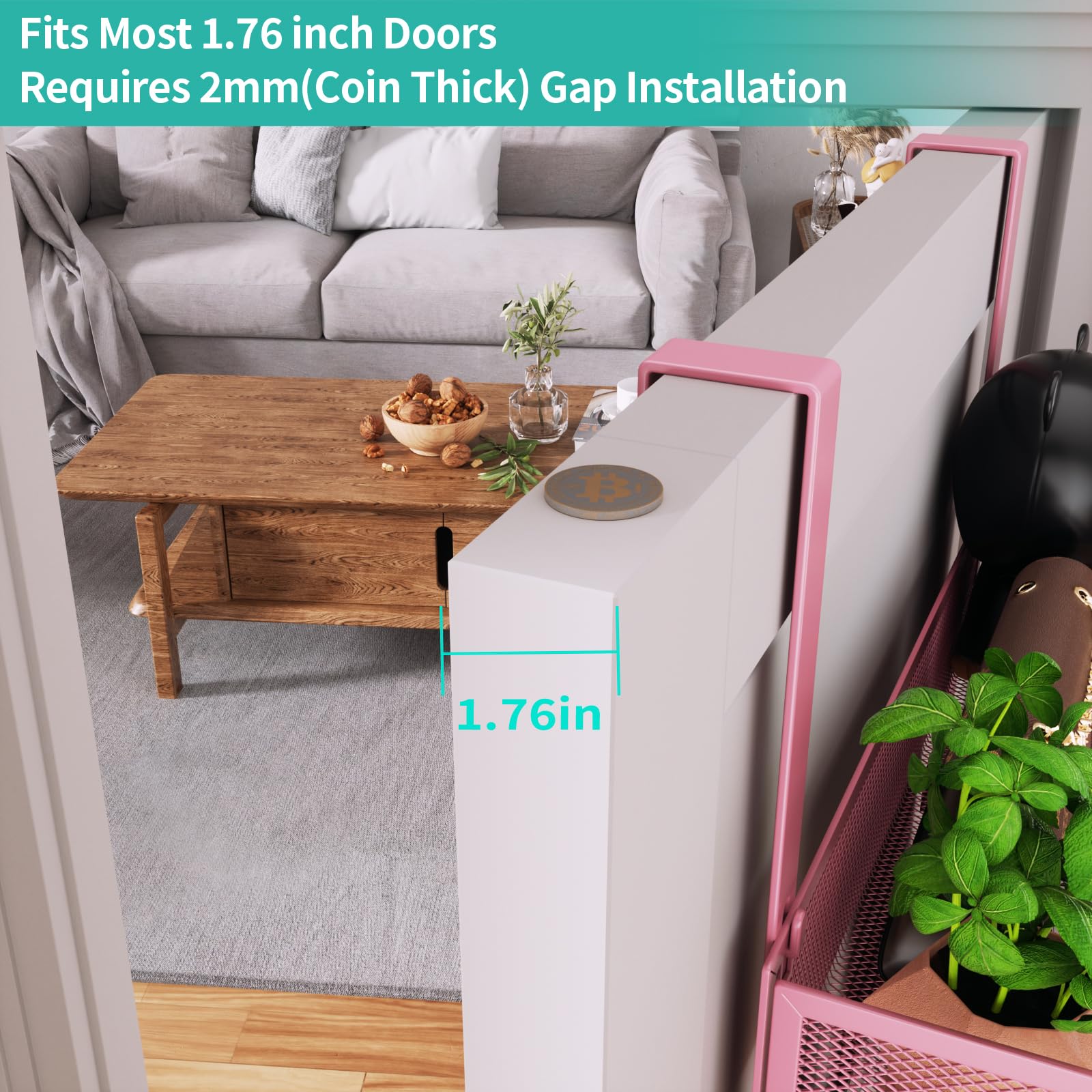 HapiRm bedroom door hanger showing nine hooks