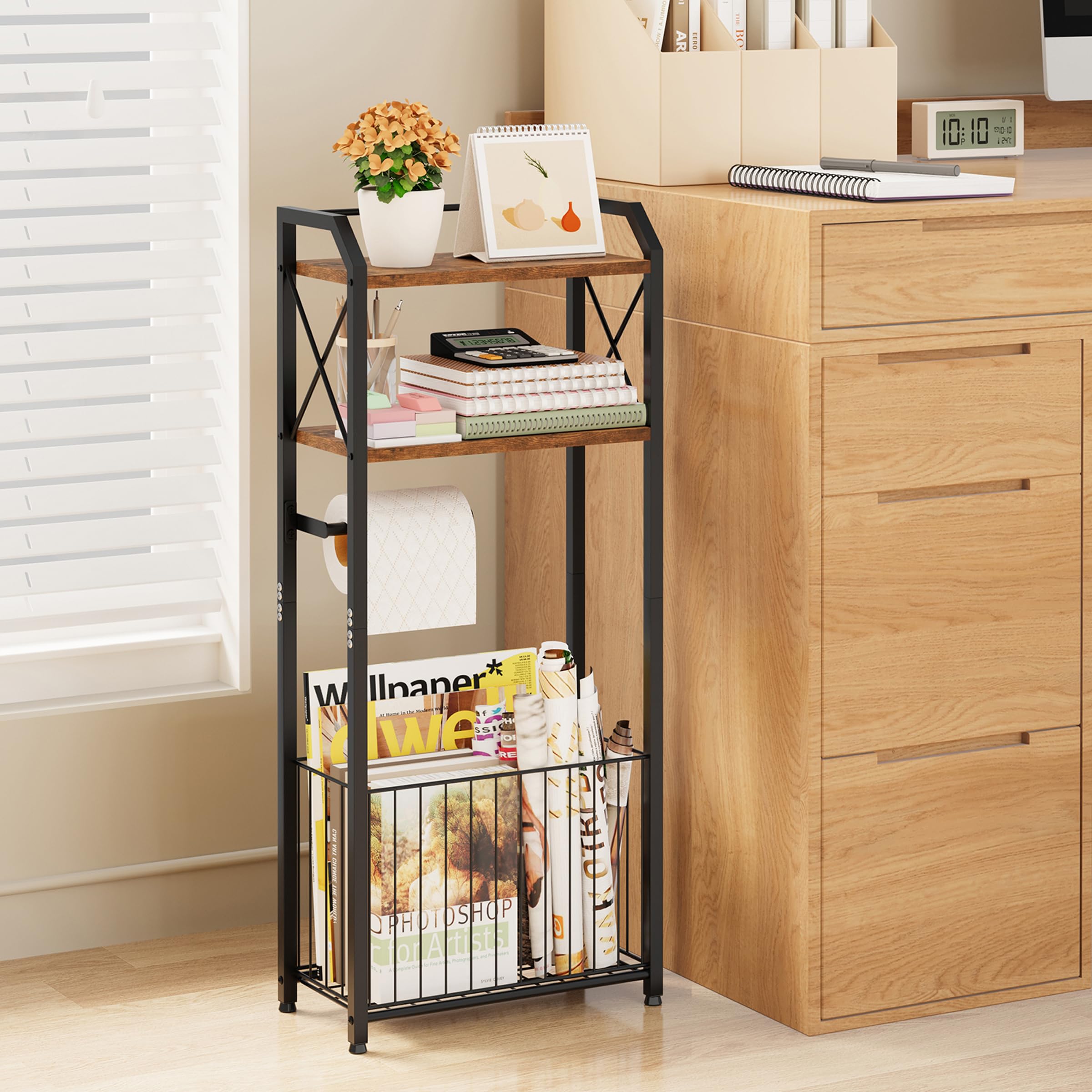 Multipurpose design suits entryways, kitchens, or laundry rooms