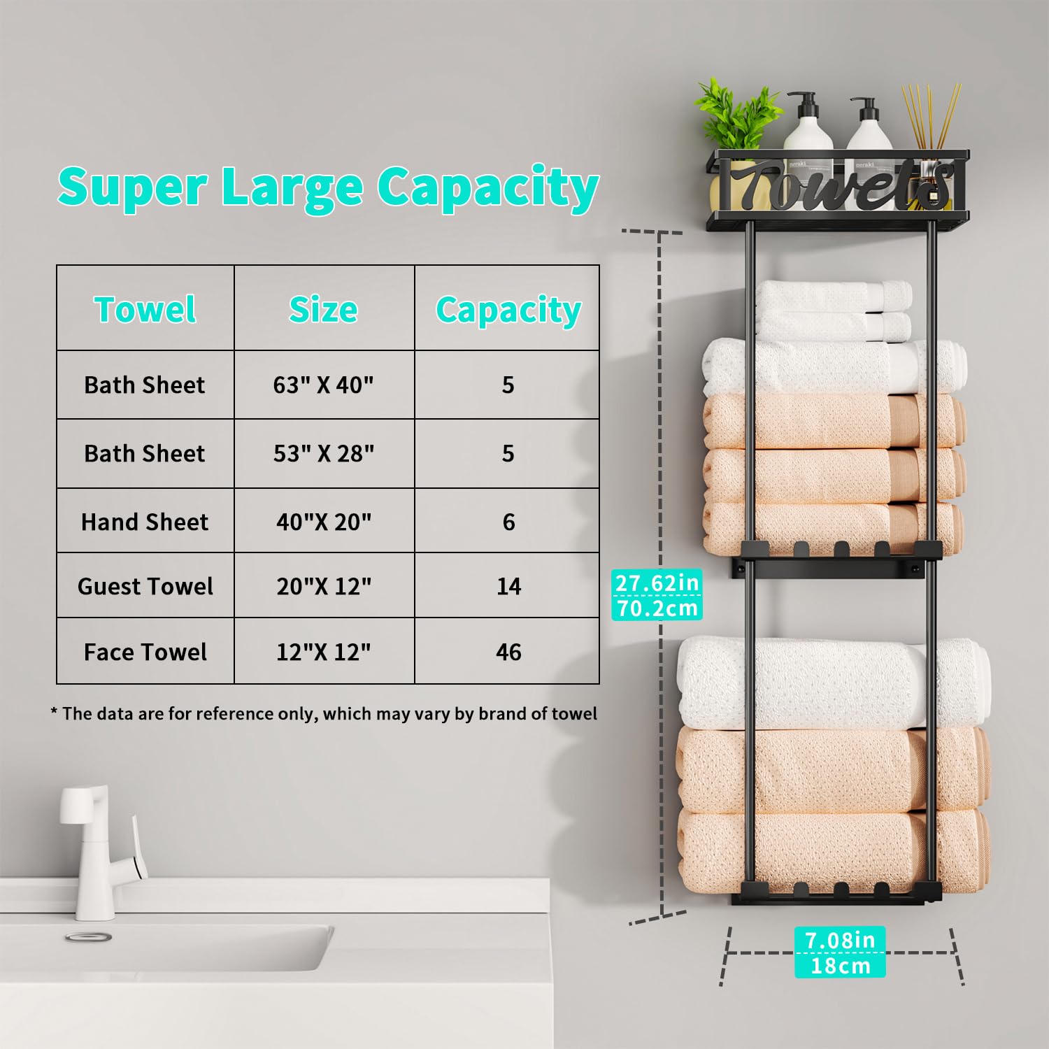 HapiRm camper-friendly towel rack for RV storage.