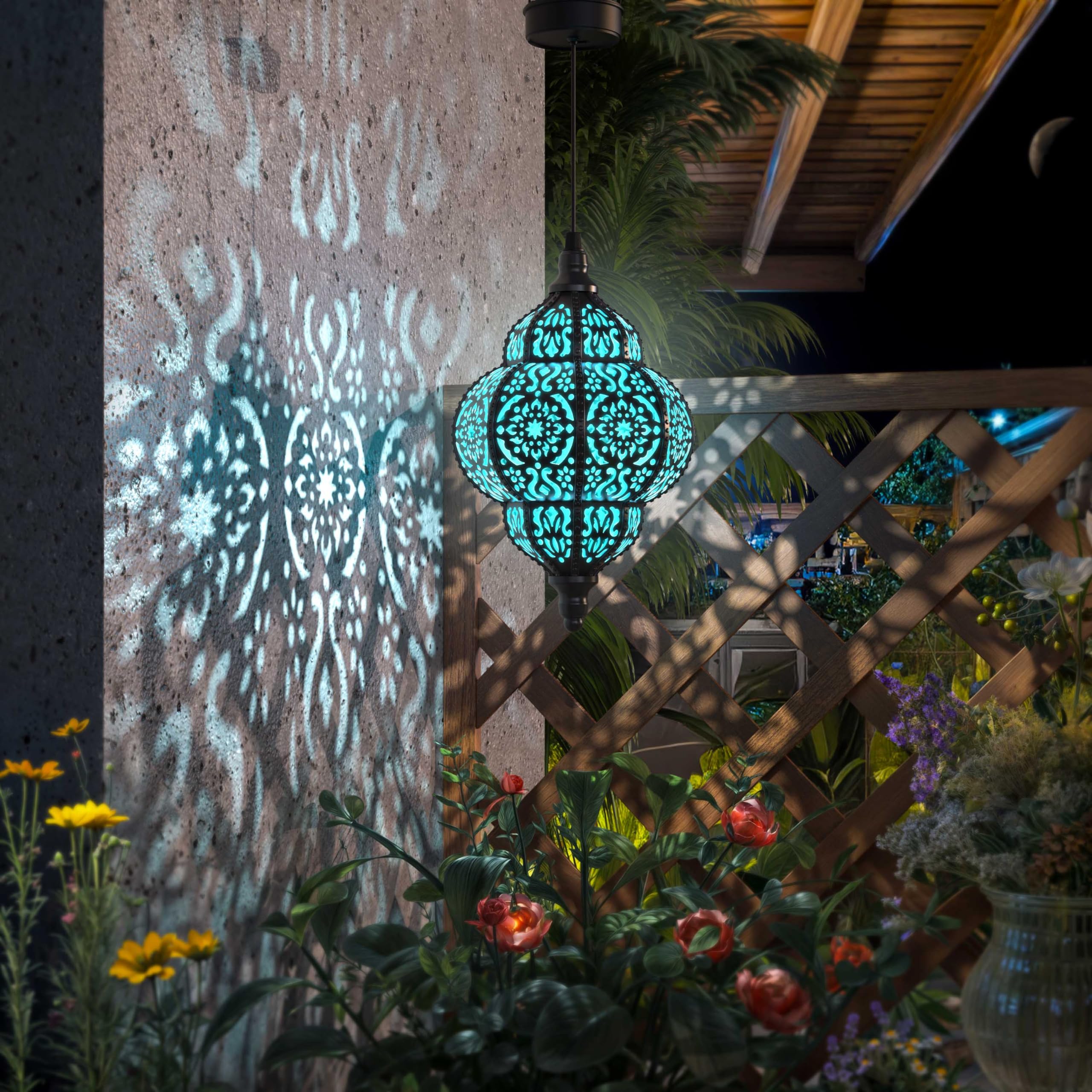 Hapjoy waterproof plastic design withstands rain for year-round outdoor decor.