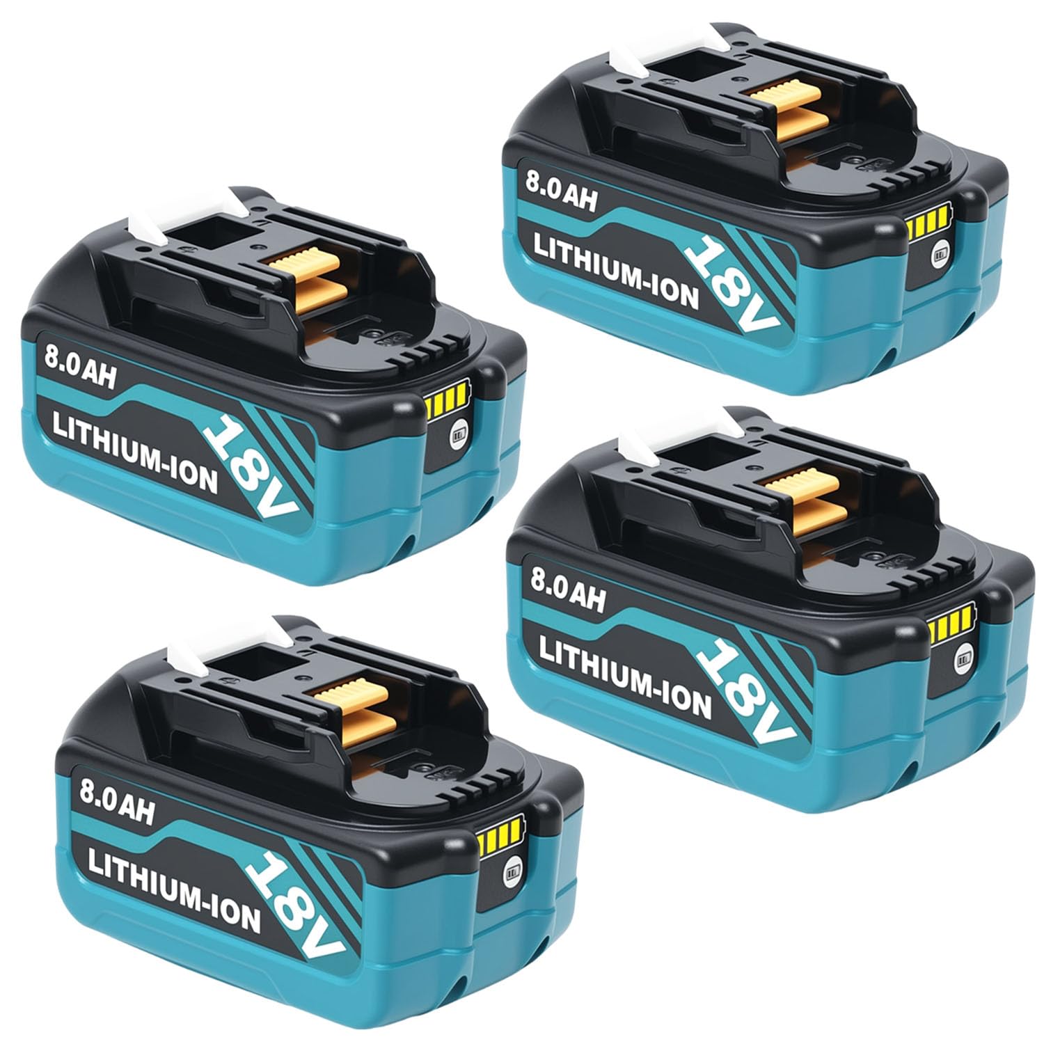 HAPPLYS 8000mAh Makita 18V battery pack for extended runtime.