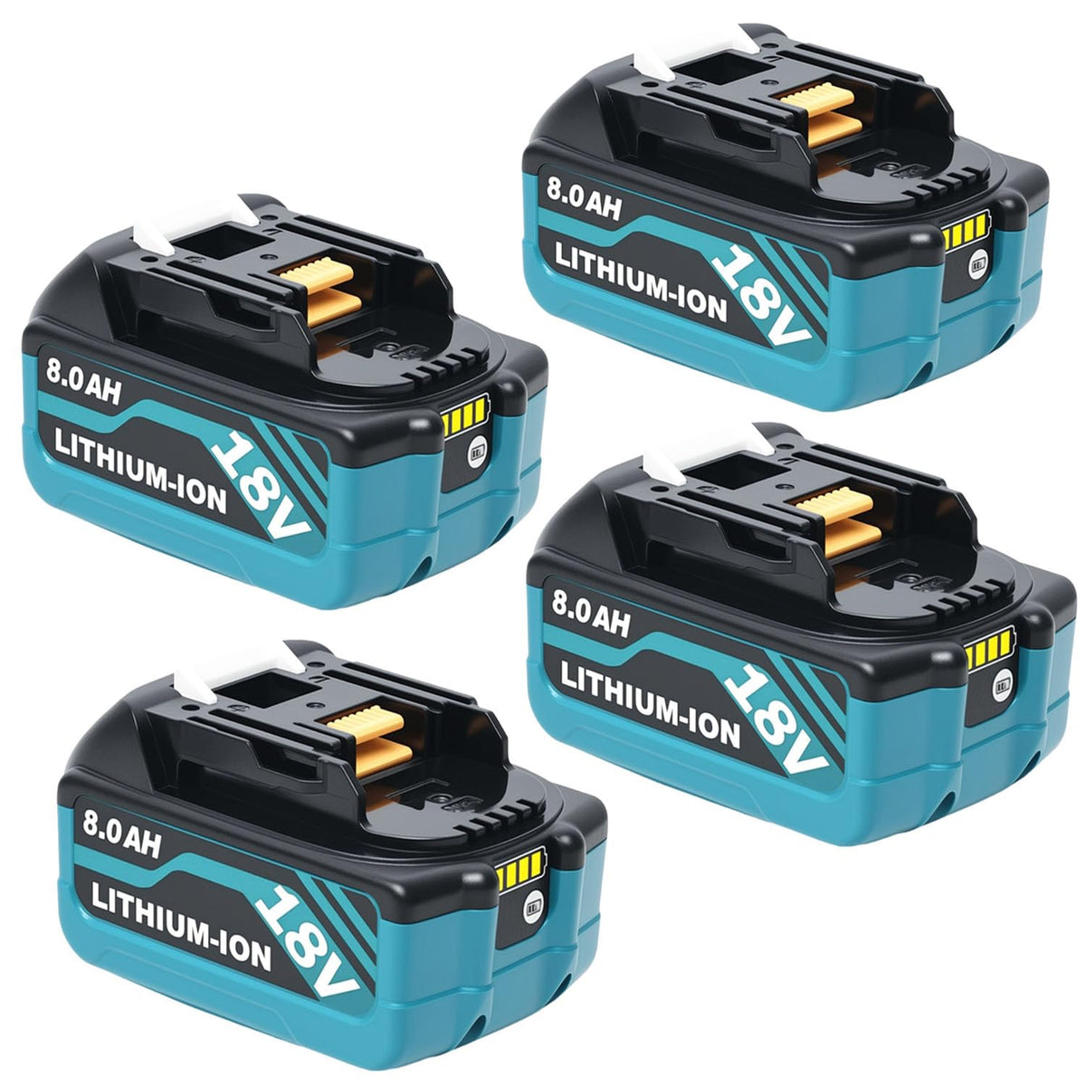 HAPPLYS 8000mAh Makita 18V battery pack for extended runtime.