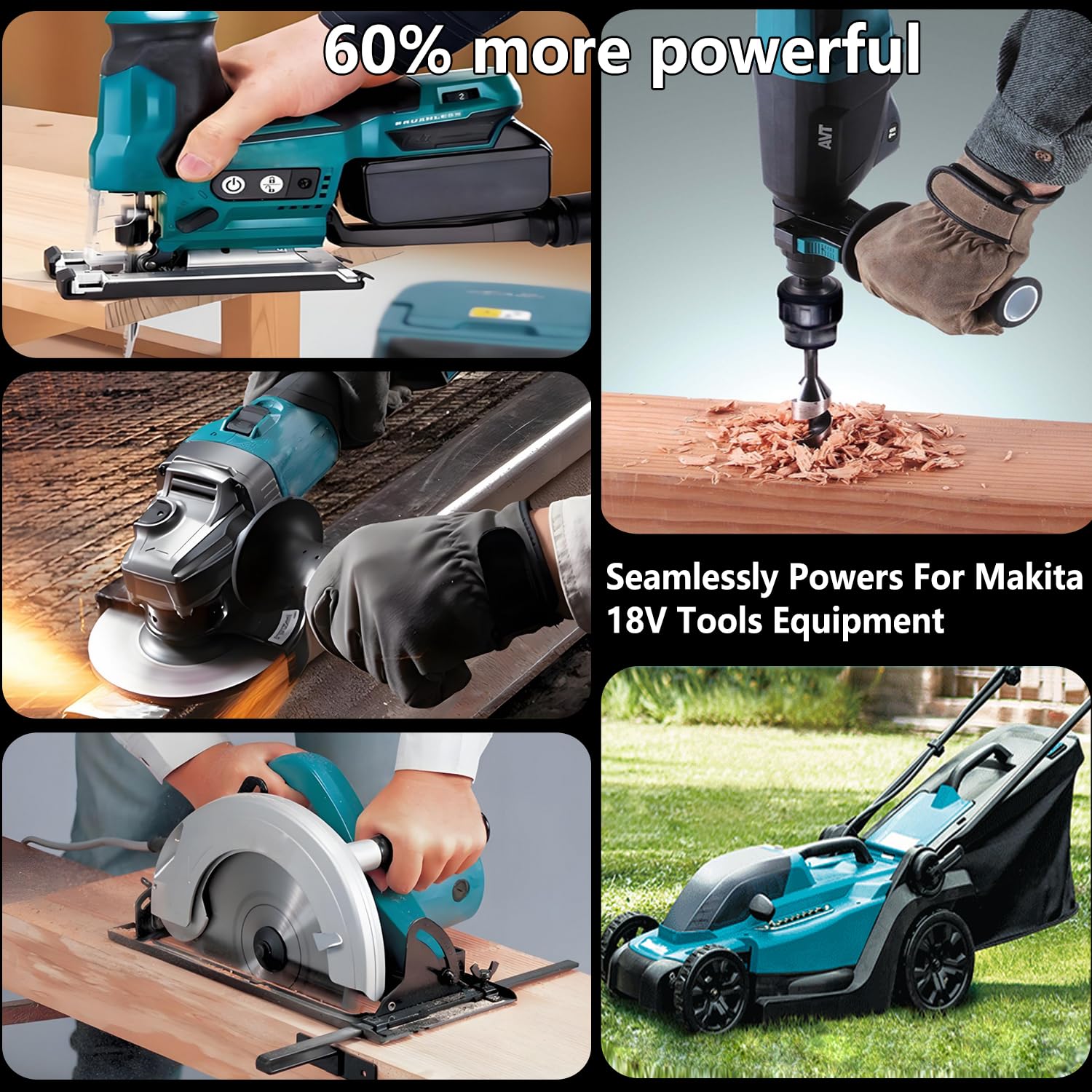 HAPPLYS lithium-ion 18V battery with long lifespan.