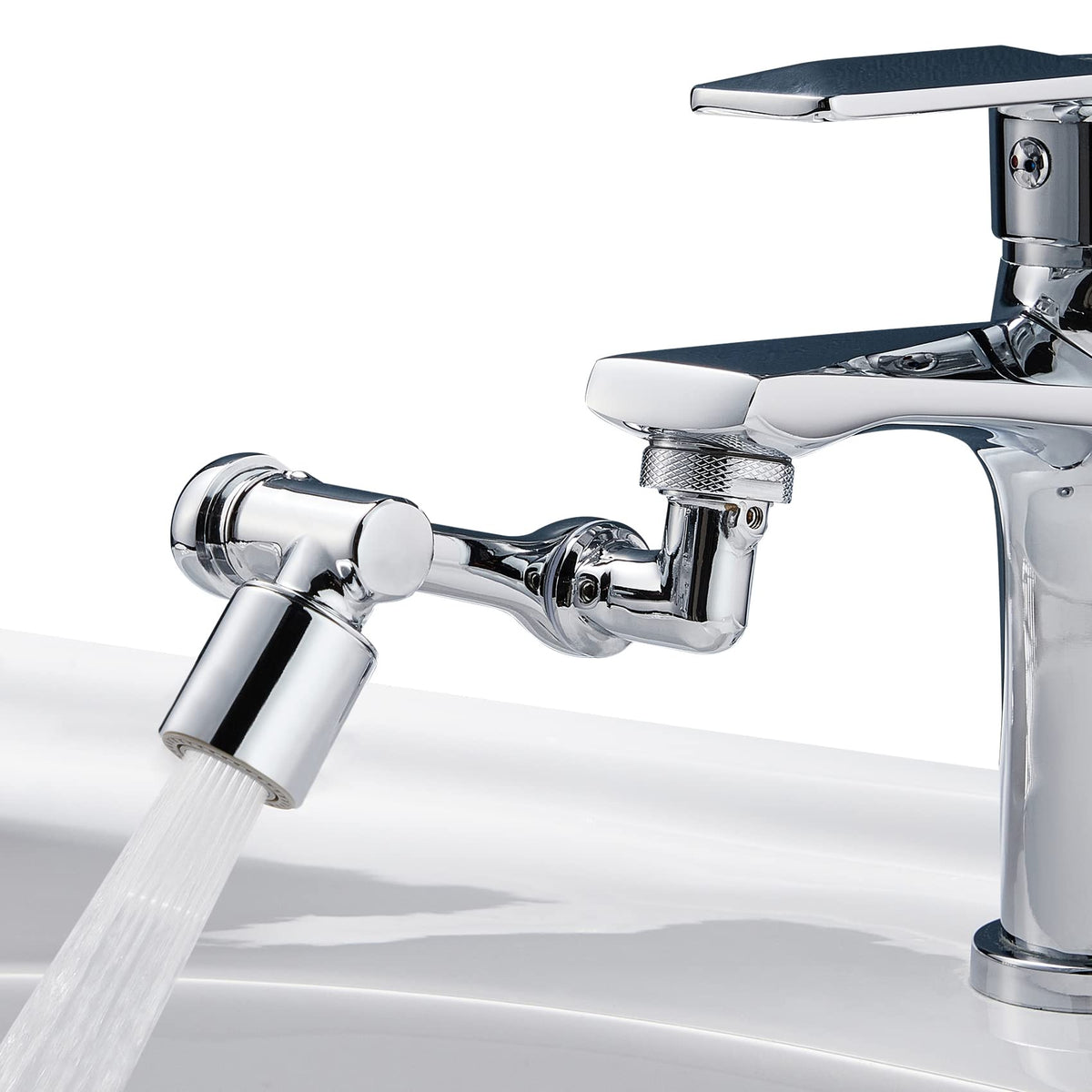 HAPPUP 1080 swivel faucet extender with versatile reach for efficient kitchen and bath tasks.