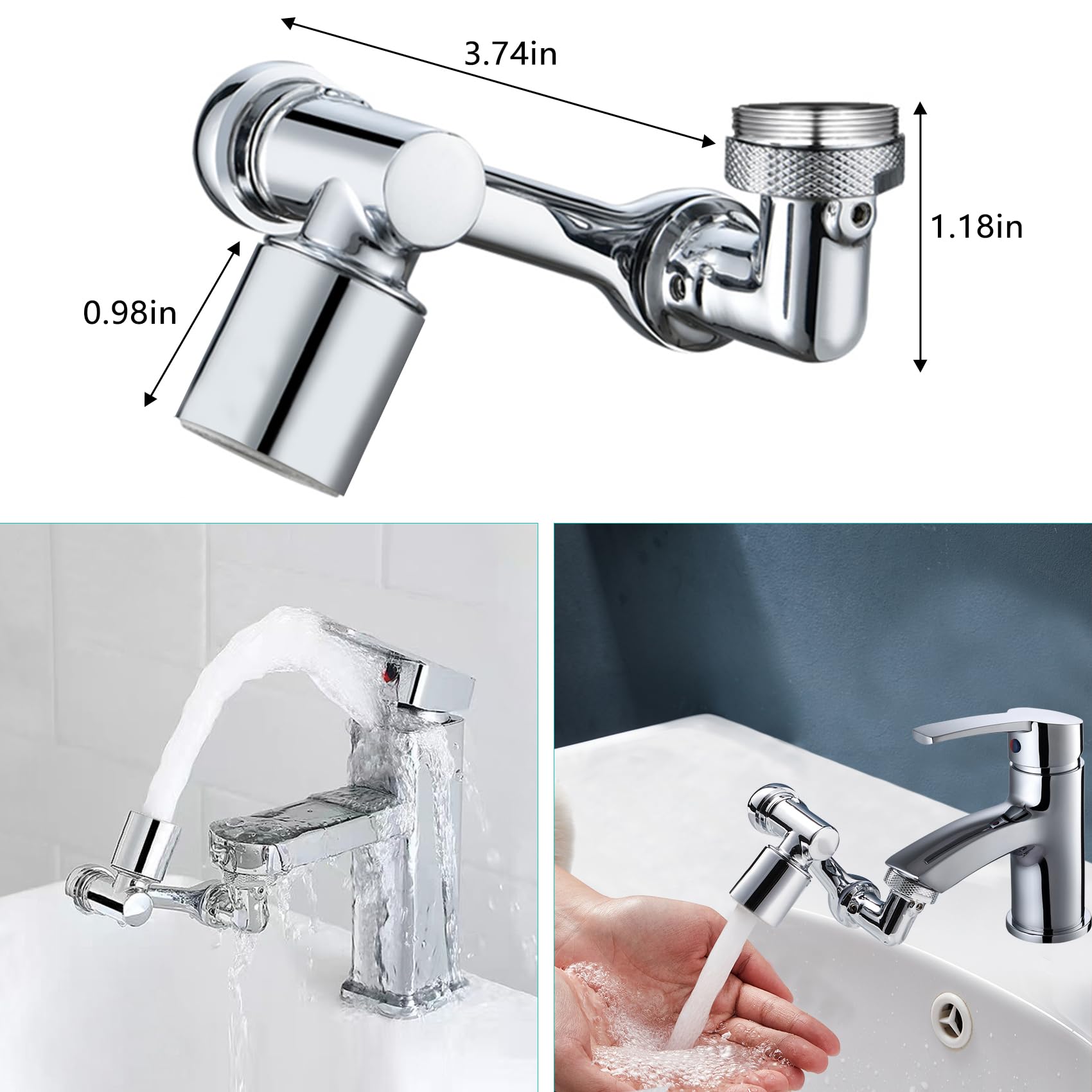 HAPPUP easy installation emphasizes quick setup on multiple faucet sizes.