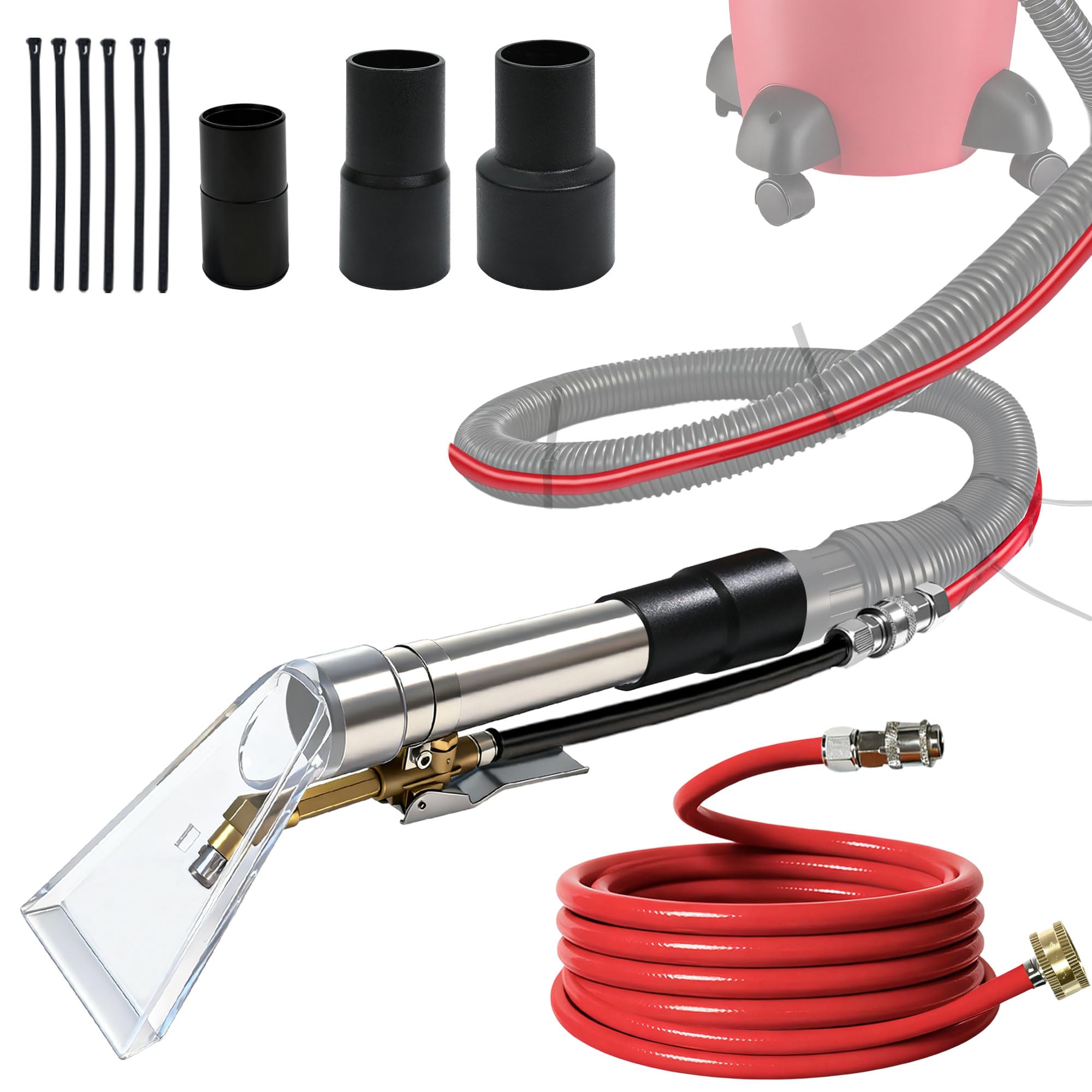 Happy Tree universal fit one-and-quarter-inch adapter for broad vacuum compatibility.