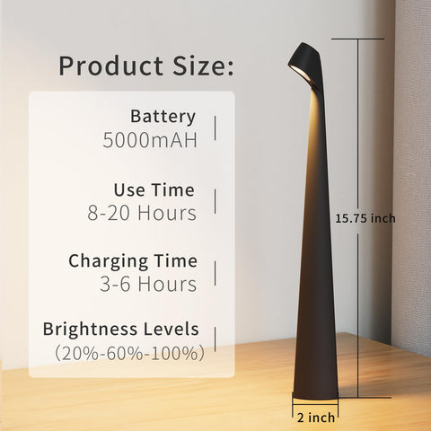 HAPYGI bedside lamp as a compact night light without cords.