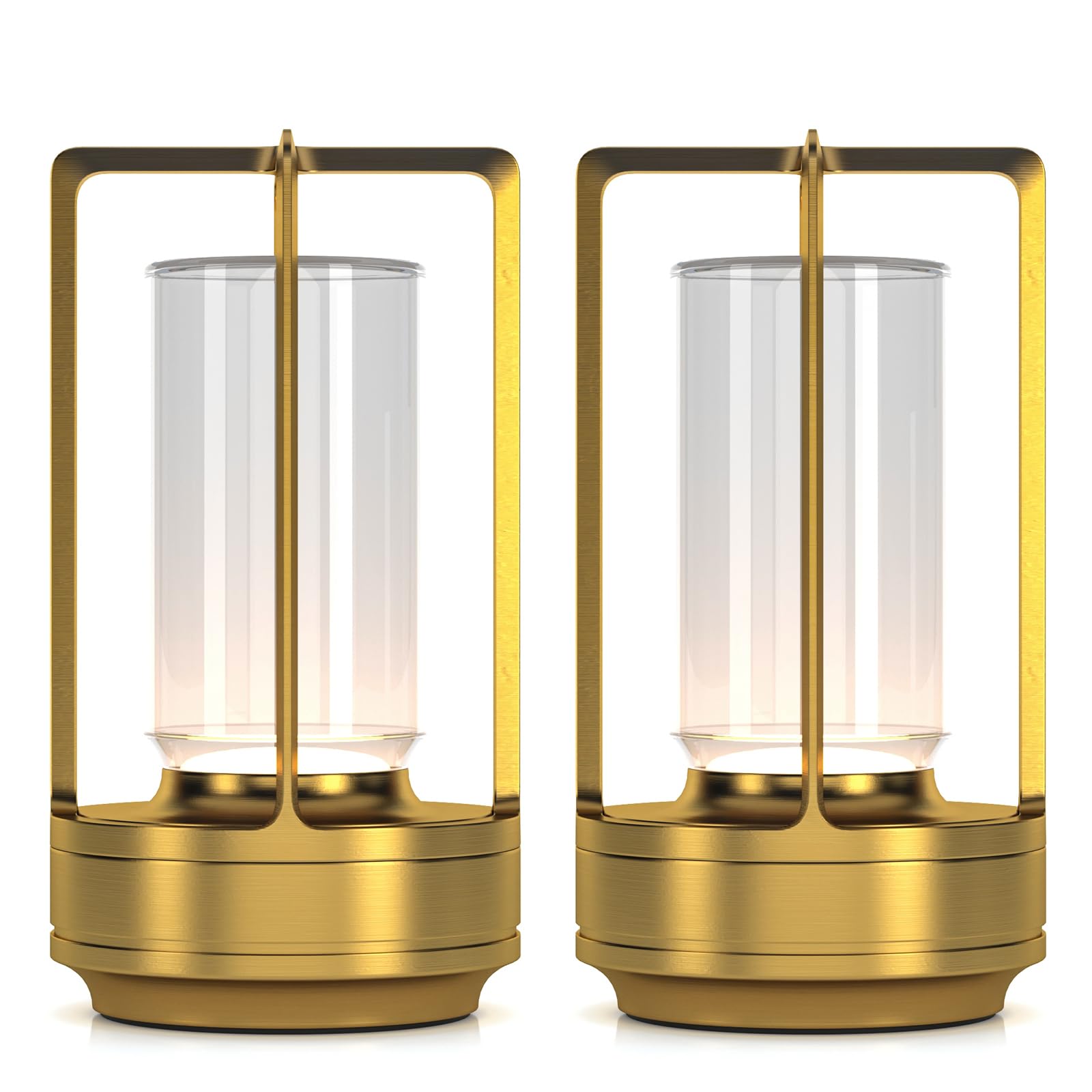 HAPYGI portable metal table lamp in indoor outdoor setup for ambient lighting