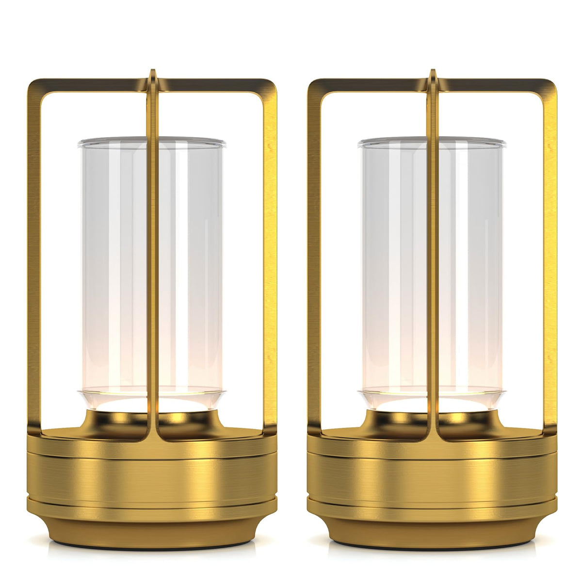 HAPYGI portable metal table lamp in indoor outdoor setup for ambient lighting