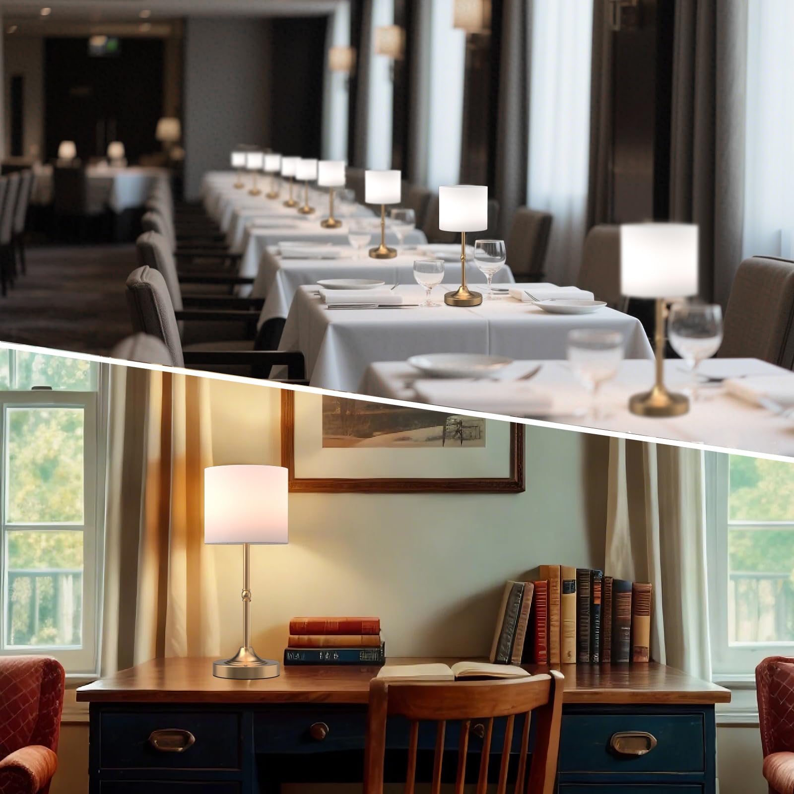 HAPYGI white linen shade delivers soft, glare-free illumination