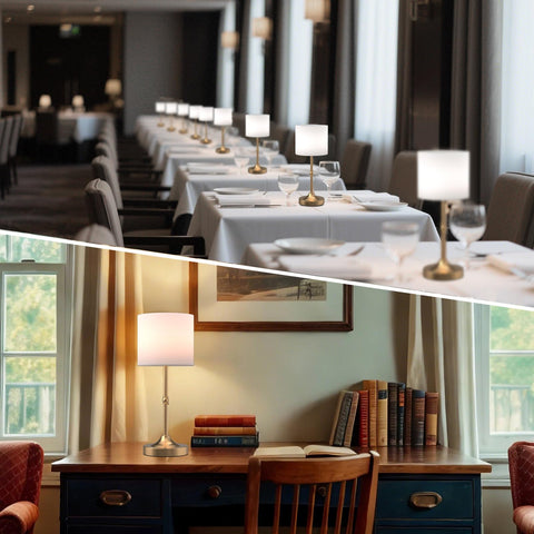 HAPYGI white linen shade delivers soft, glare-free illumination