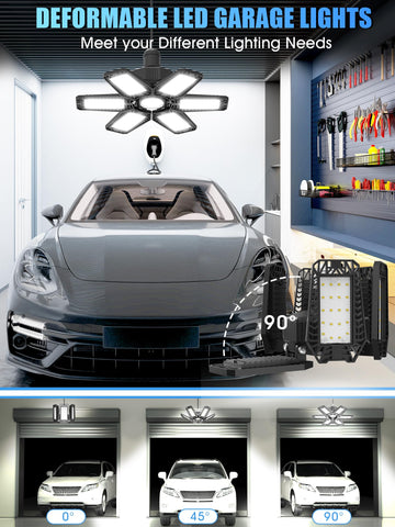 HAPYLUMI LED garage light shows 6500K daylight for precise task lighting