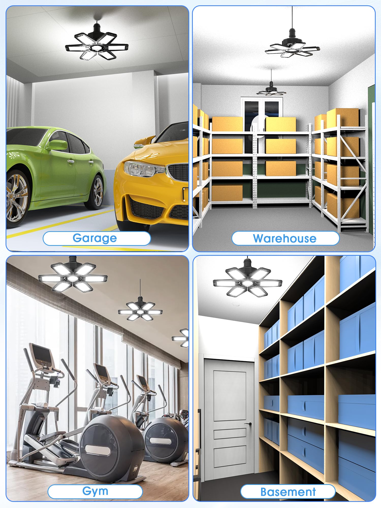 HAPYLUMI LED garage light durable ABS construction for demanding spaces