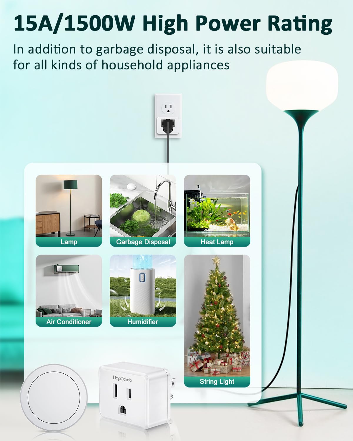 HAPYTHDA compact plug design saves panel space and supports other devices.