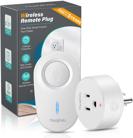 HAPYTHDA remote outlet front view showing compact design for easy placement