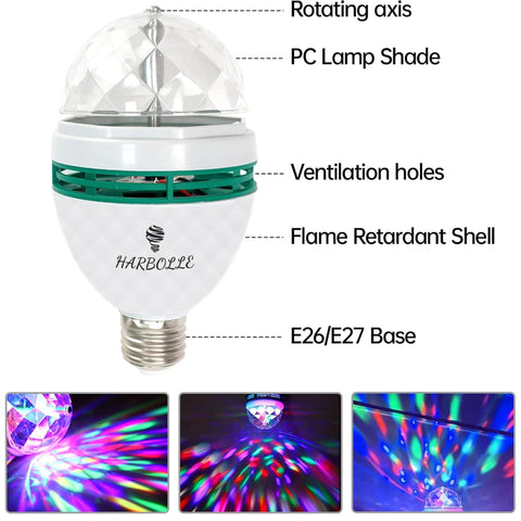 Harbolle RGB bulb with E26/E27 base fits most sockets for easy setup