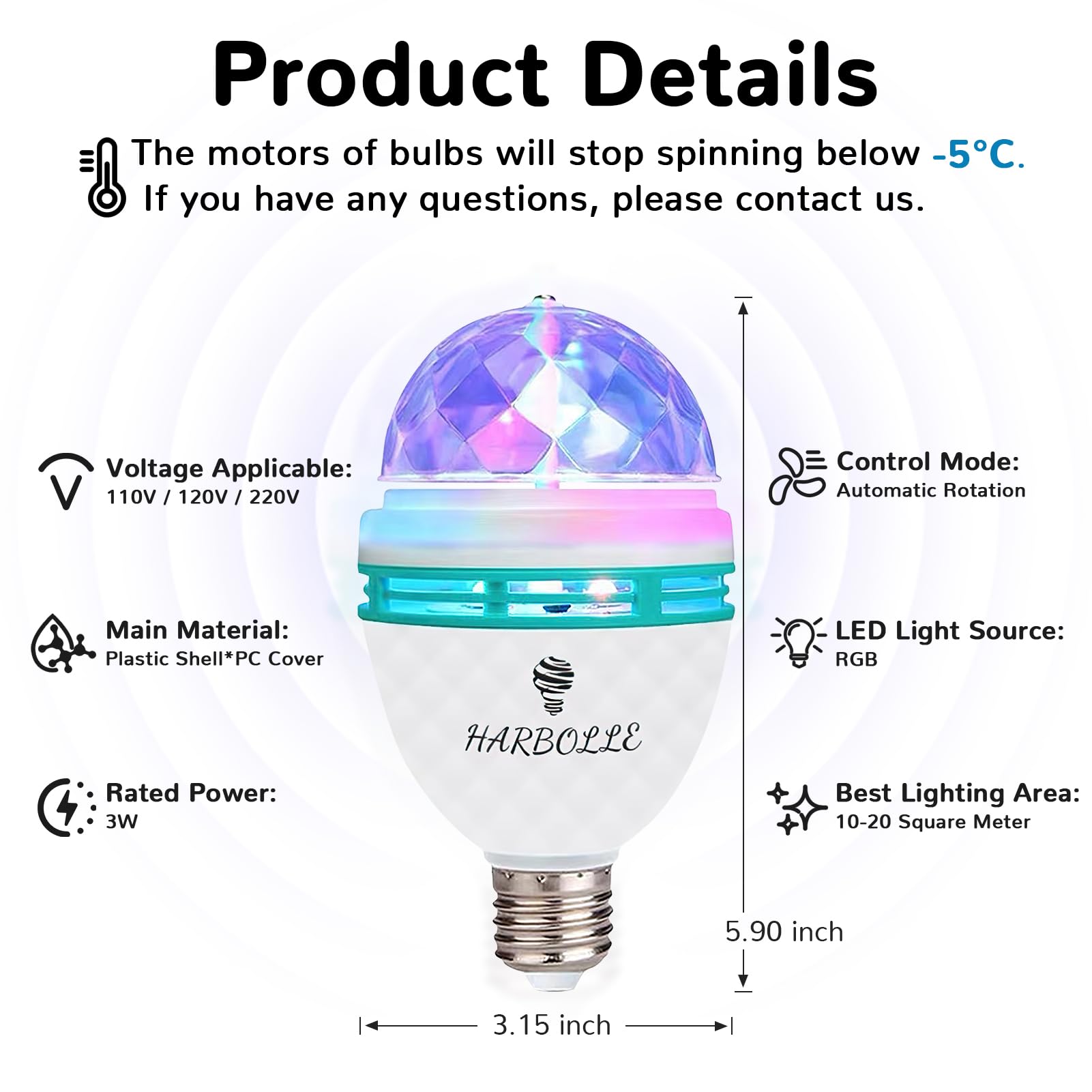 Harbolle color-changing LED bulb adds party vibes to indoor celebrations