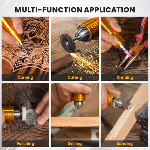 HARDELL 46-piece accessory kit enables grinding, cutting, polishing, and engraving tasks