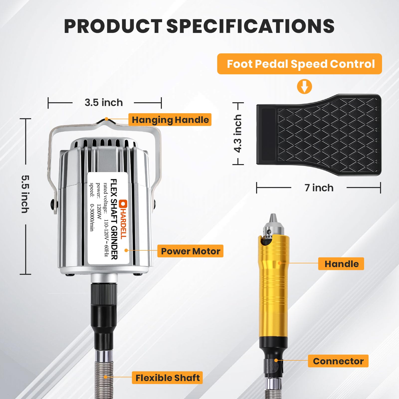 HARDELL cooling system helps prevent overheating during extended grinding sessions