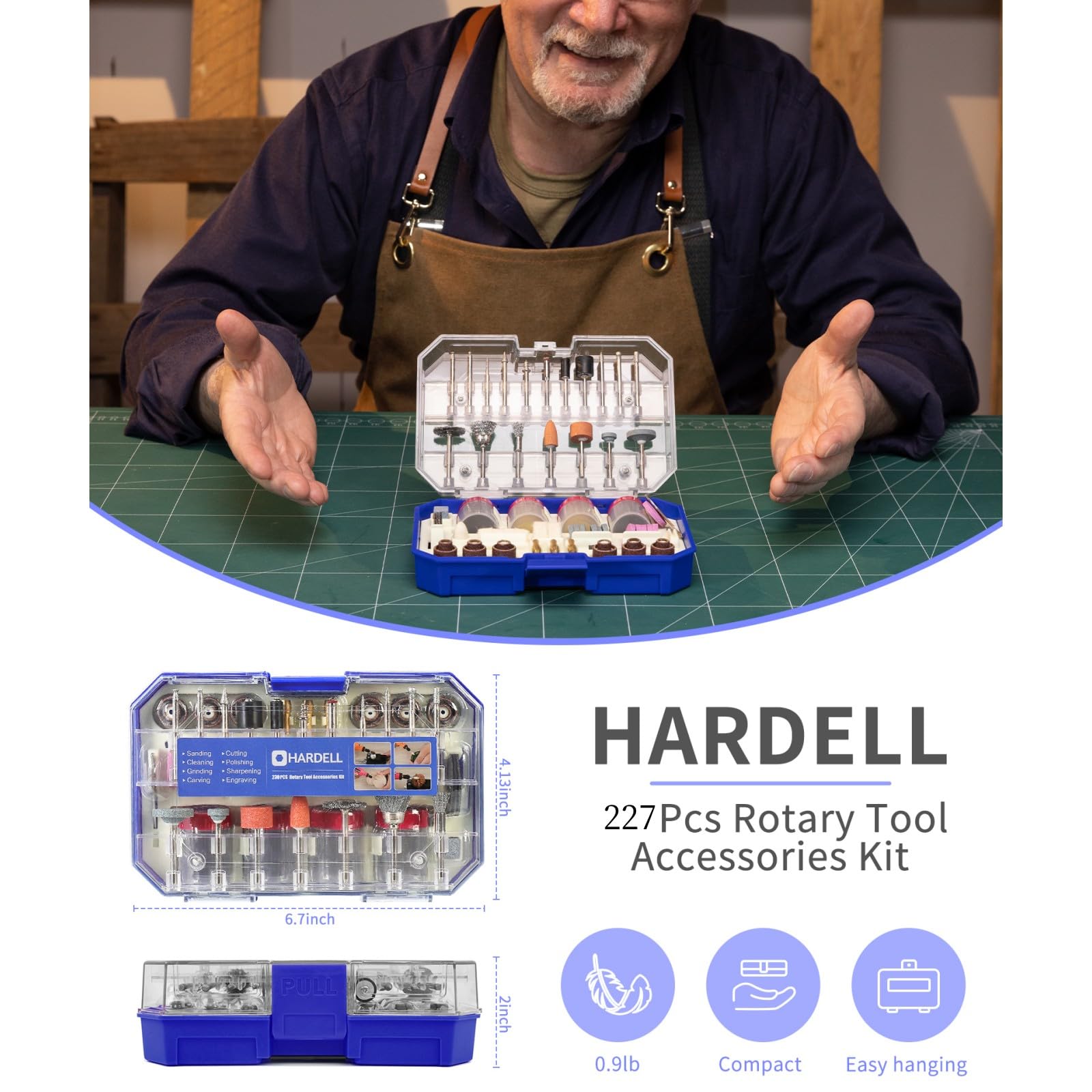 HARDELL cut-off wheels and steel brushes for precise cuts and cleaning.