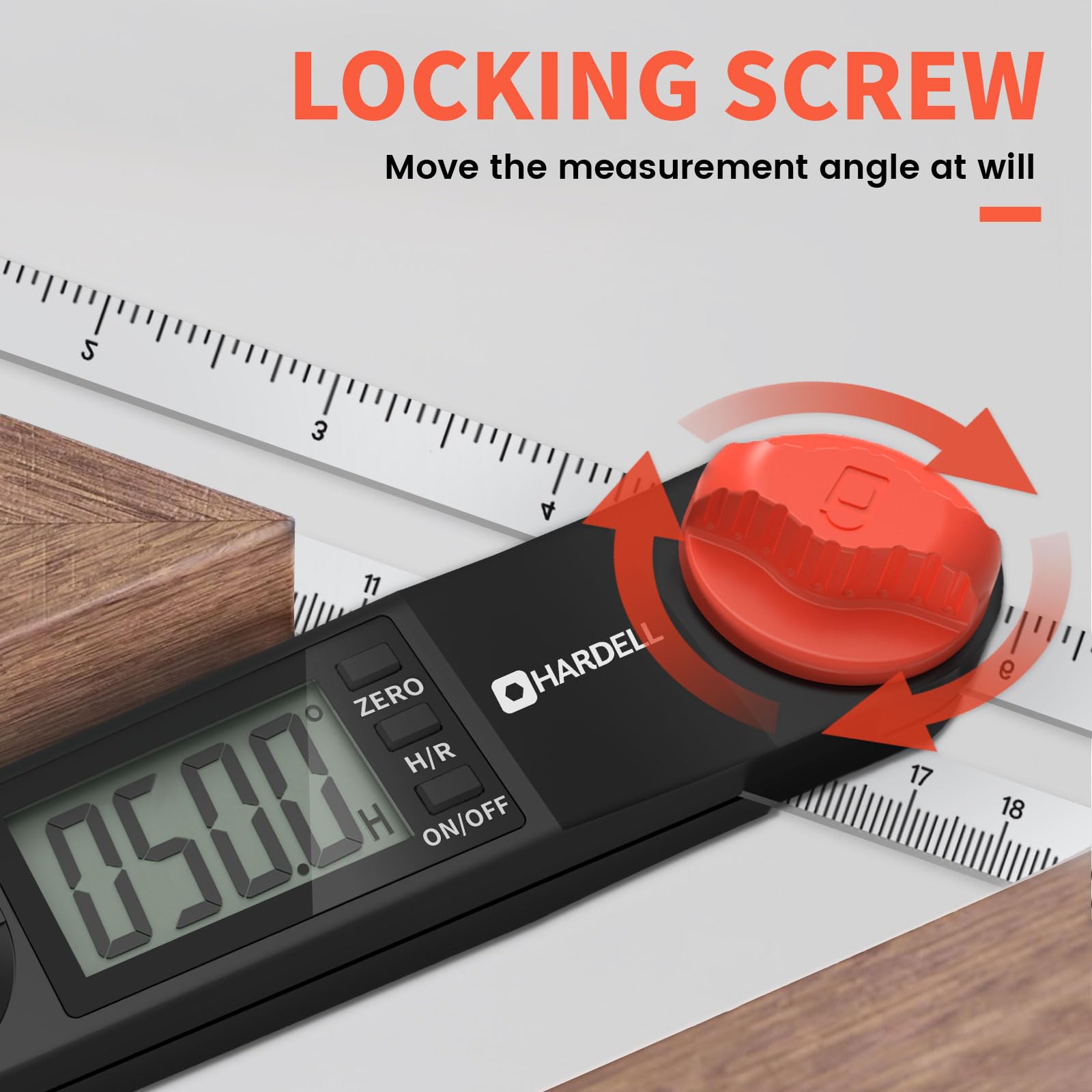 HARDELL Eight-inch ruler feature provides versatile layout capability.