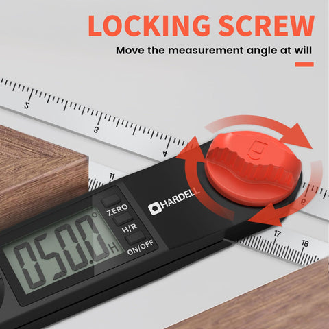 HARDELL Eight-inch ruler feature provides versatile layout capability.