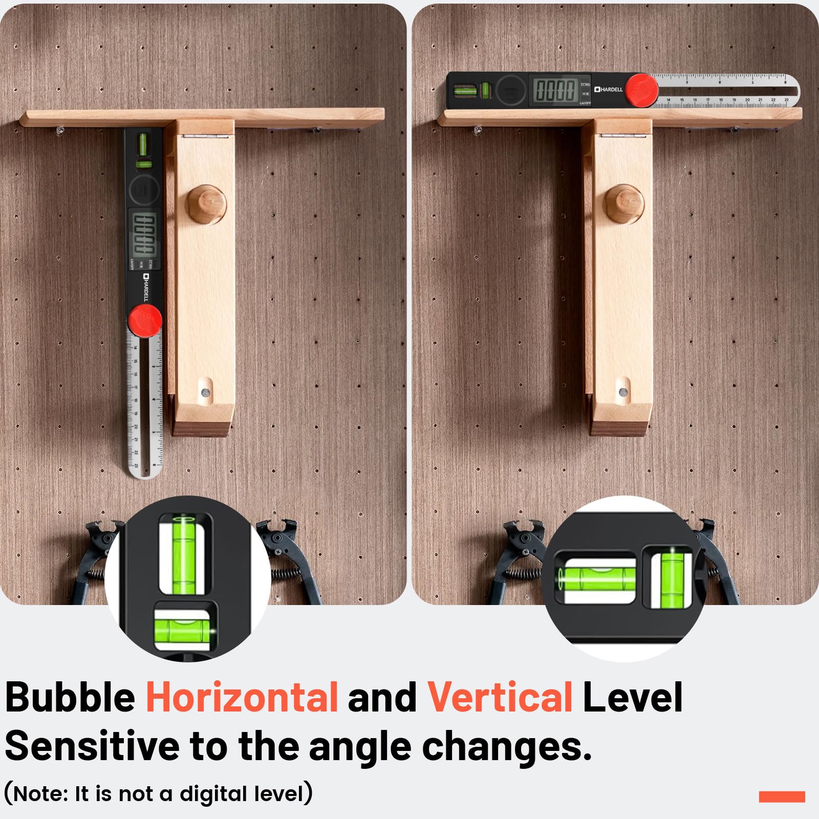 HARDELL Digital Angle Finder T-Slider transfers exact measurements for layout tasks.