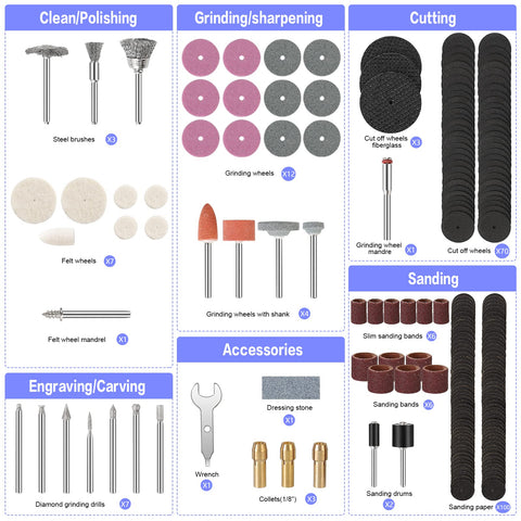 HARDELL 227-piece kit fuels DIY projects across wood, metal, glass.