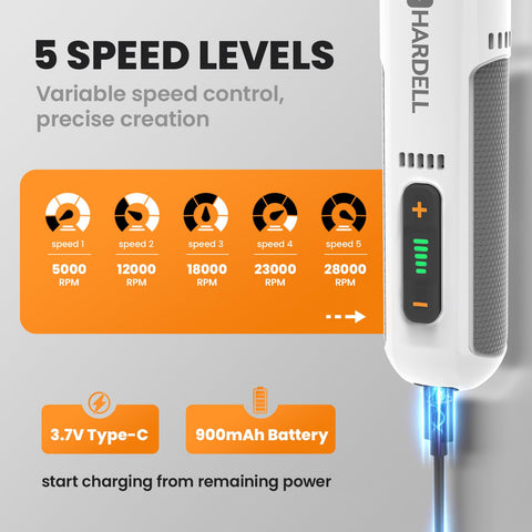 HARDELL ultra-light design supports long sessions with comfortable grip