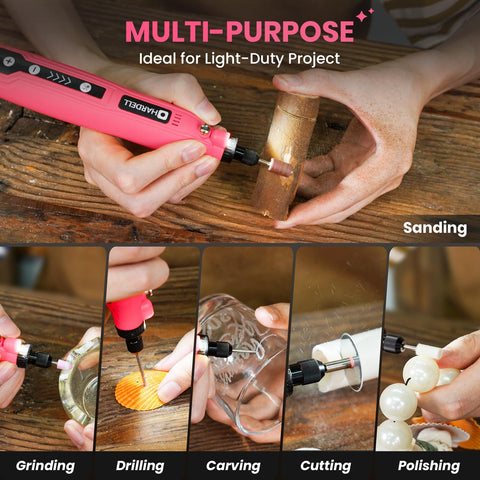 Hardell 5-speed control lets you adjust RPM for different tasks