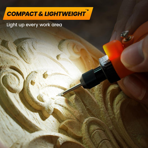 HARDELL mini cordless rotary tool delivers up to 100 minutes of runtime on a full charge.