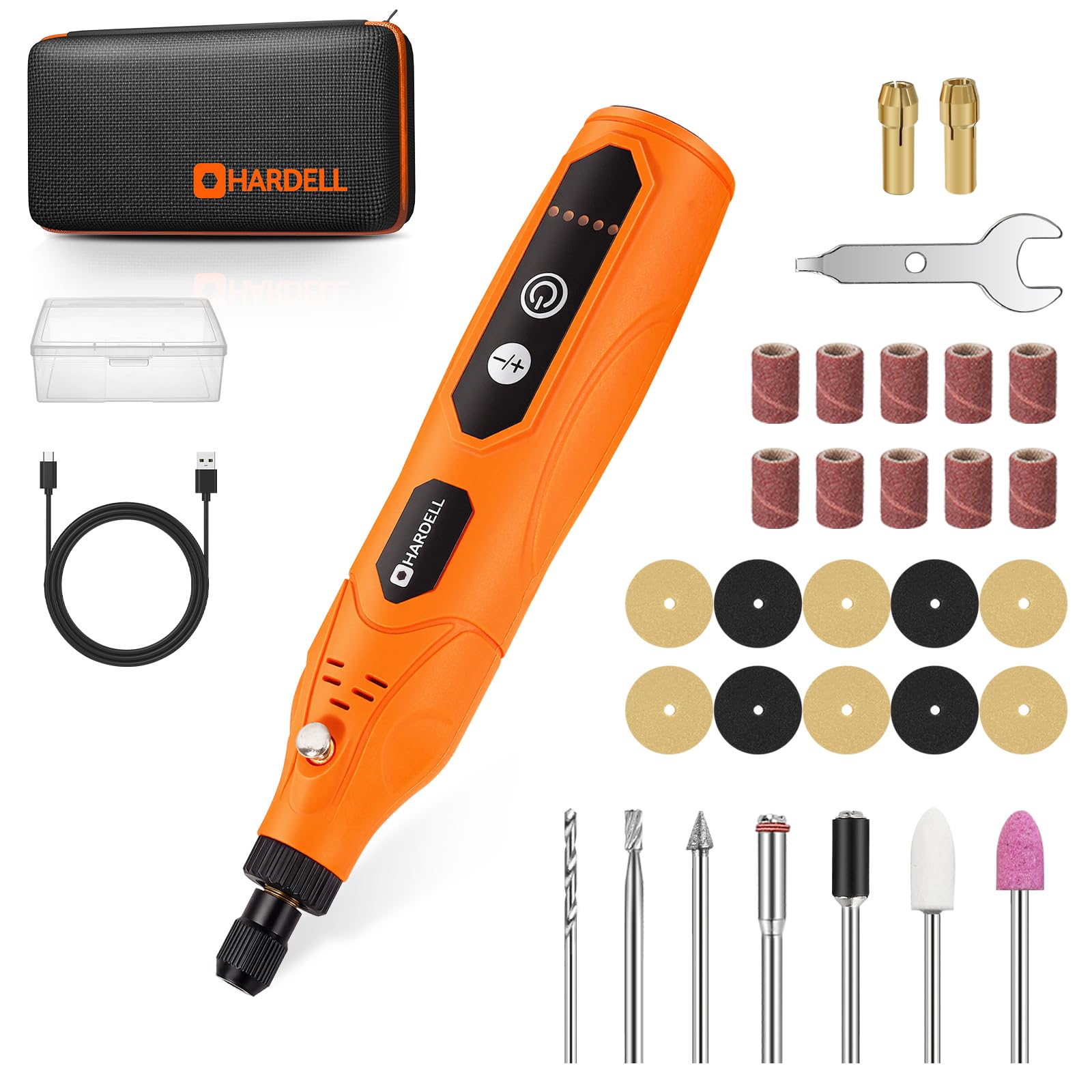 HARDELL Mini Rotary Tool set in hand for precise engraving and carving projects
