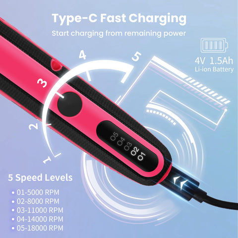 Ergonomic pen-hold design reduces fatigue during detail work