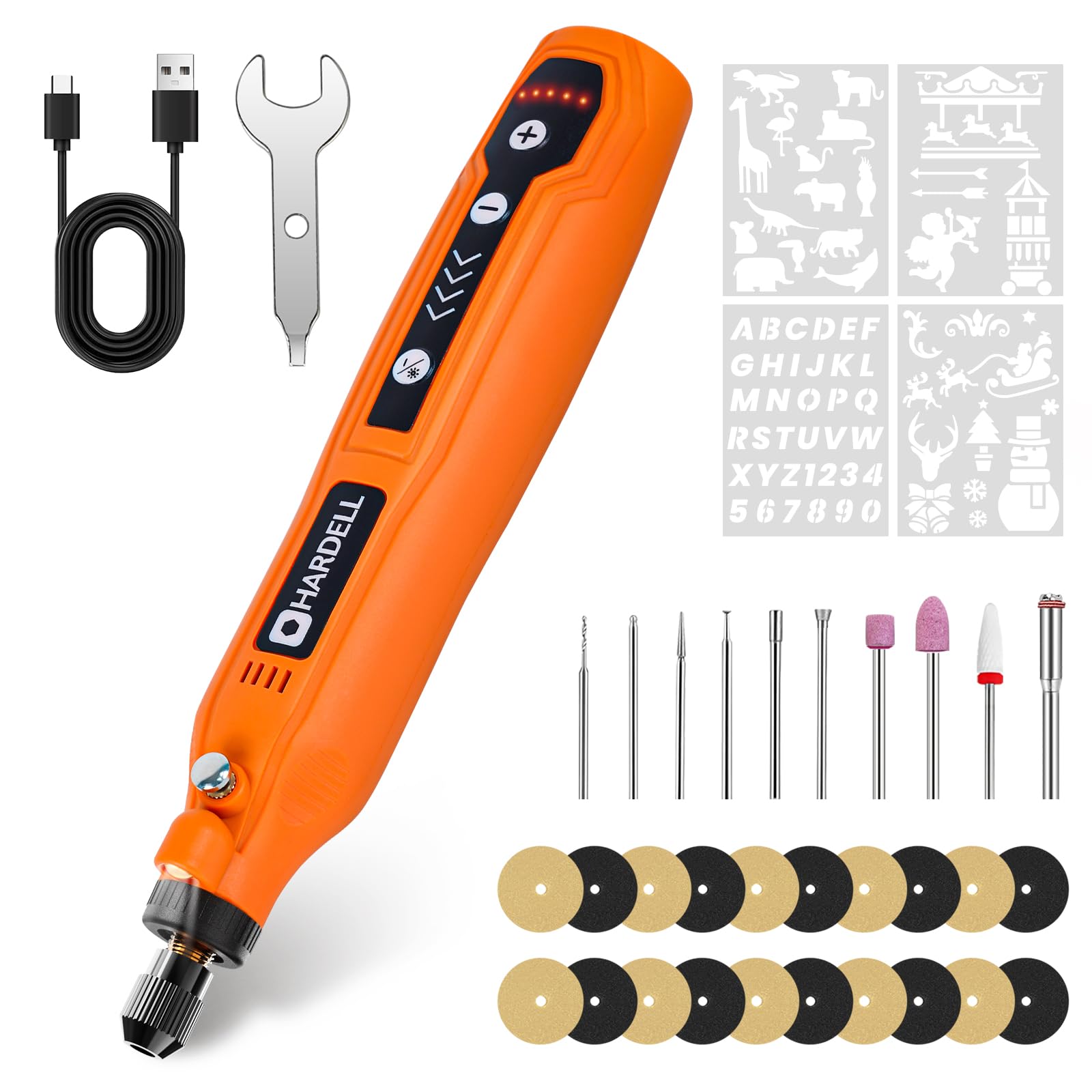 HARDELL Rotary Tool cordless use for portable engraving on the go