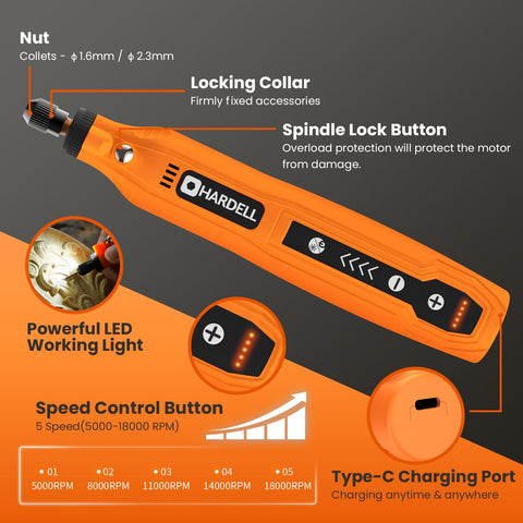 HARDELL waterproof shockproof storage case keeps tools organized and secure