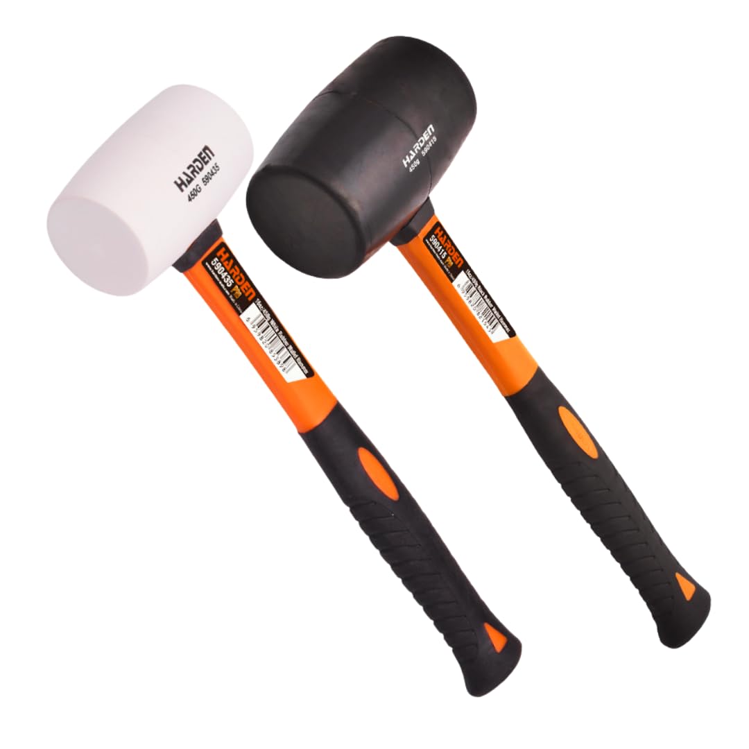 Harden rubber mallet 16oz with black head for durable construction tasks