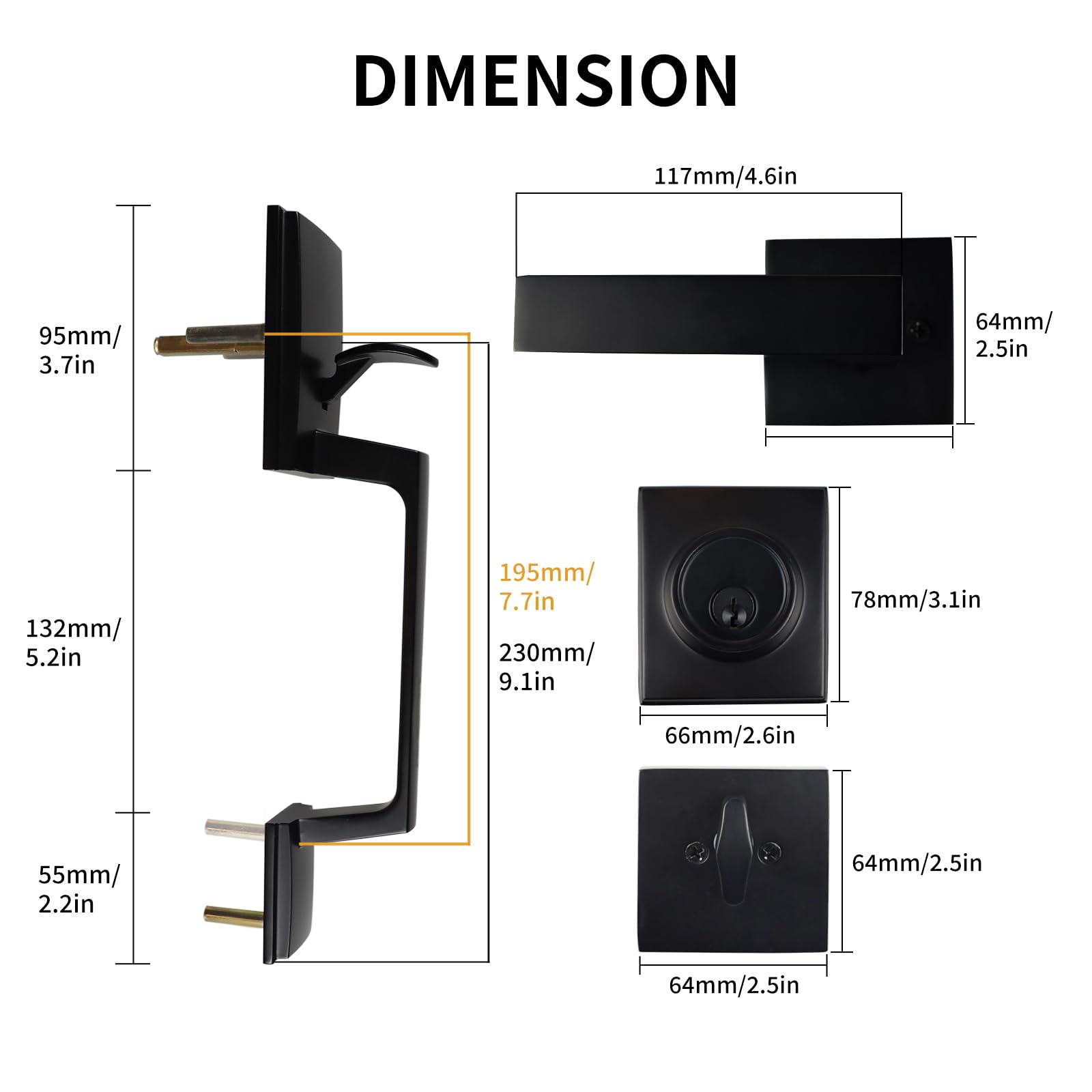 HARDHAWK adjustable latch fits 60–70 mm spacing for versatile door sizes