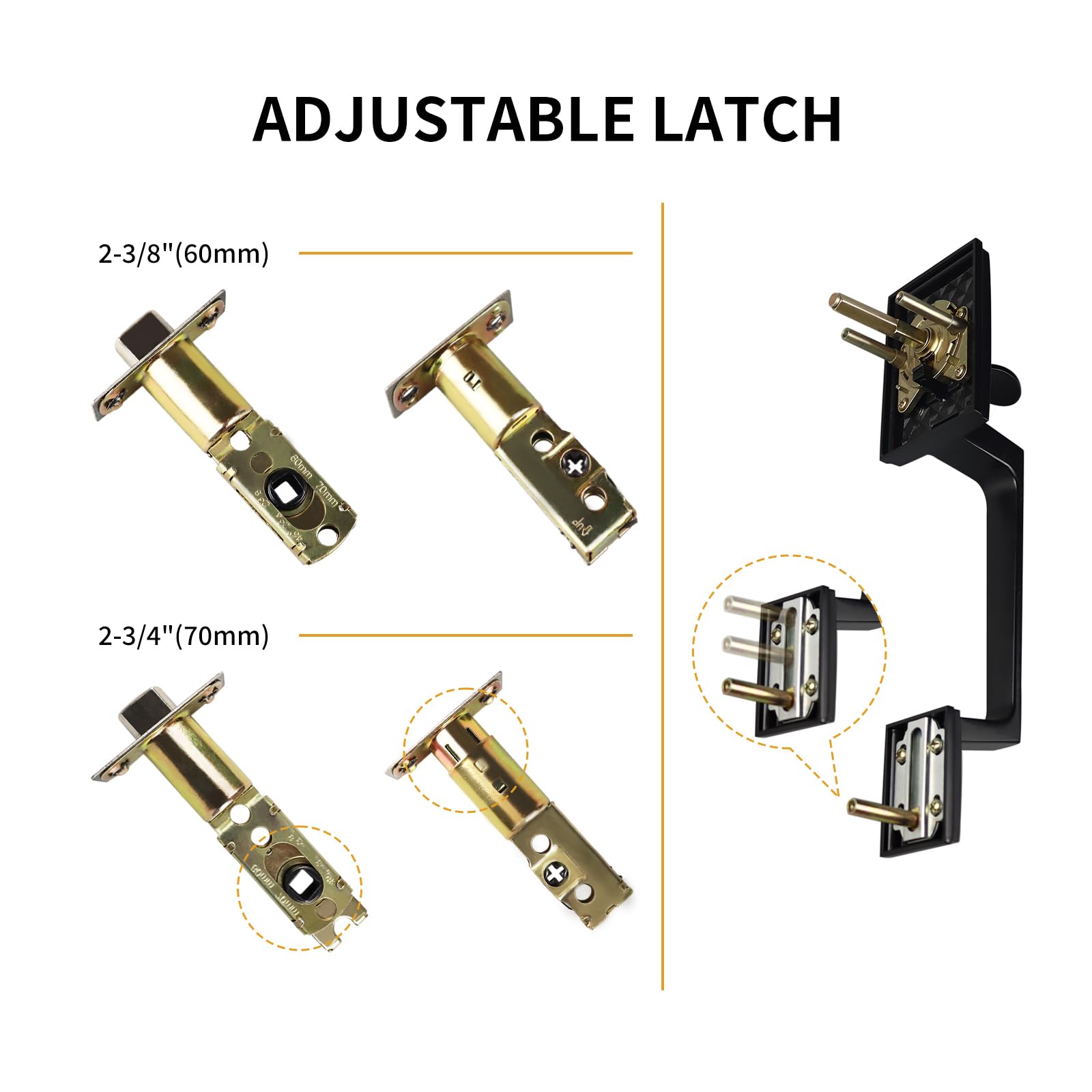 HARDHAWK reversible door handle design for left or right handed doors