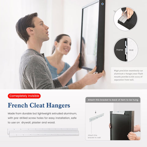 Hardow heavy-mirror-mounting-clip-24-inch enables strong support for mid-size mirrors in living spaces.