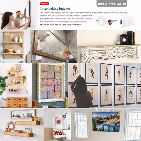 Hardow wall-mount-system-components provide versatile support for mirrors and boards.