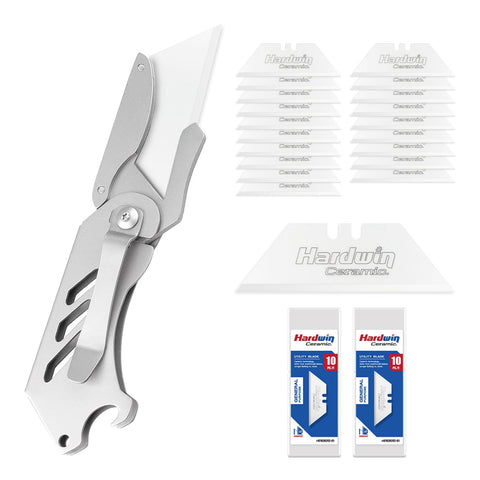Hardwin ceramic utility blades 20-pack deliver clean, burr-free cuts for crafts.