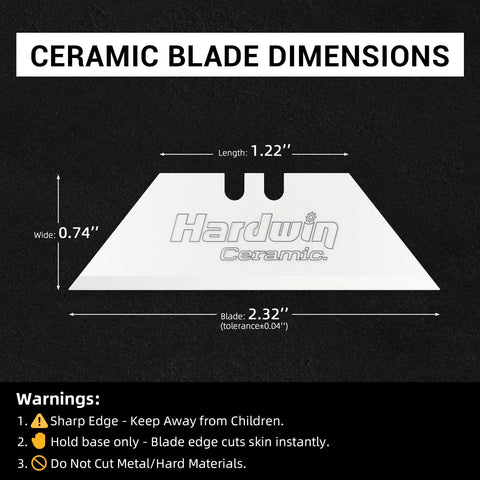 Hardwin blades ideal for paper, cardstock, foam board, and plastic.