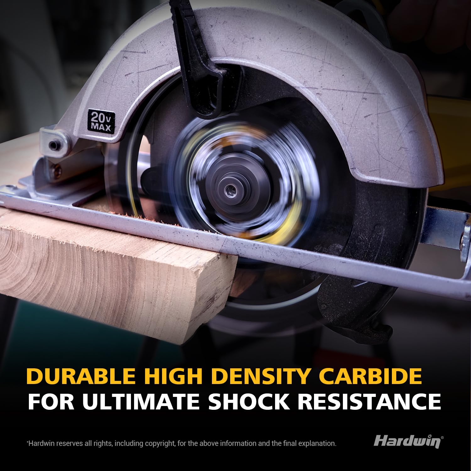 HARDWIN premium tungsten carbide teeth offer long-lasting sharpness and performance.