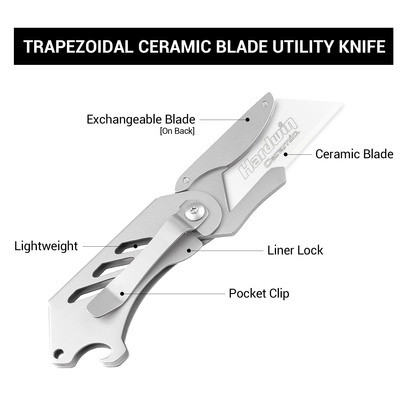 Hardwin rustproof ceramic blades resist moisture for lasting precision.