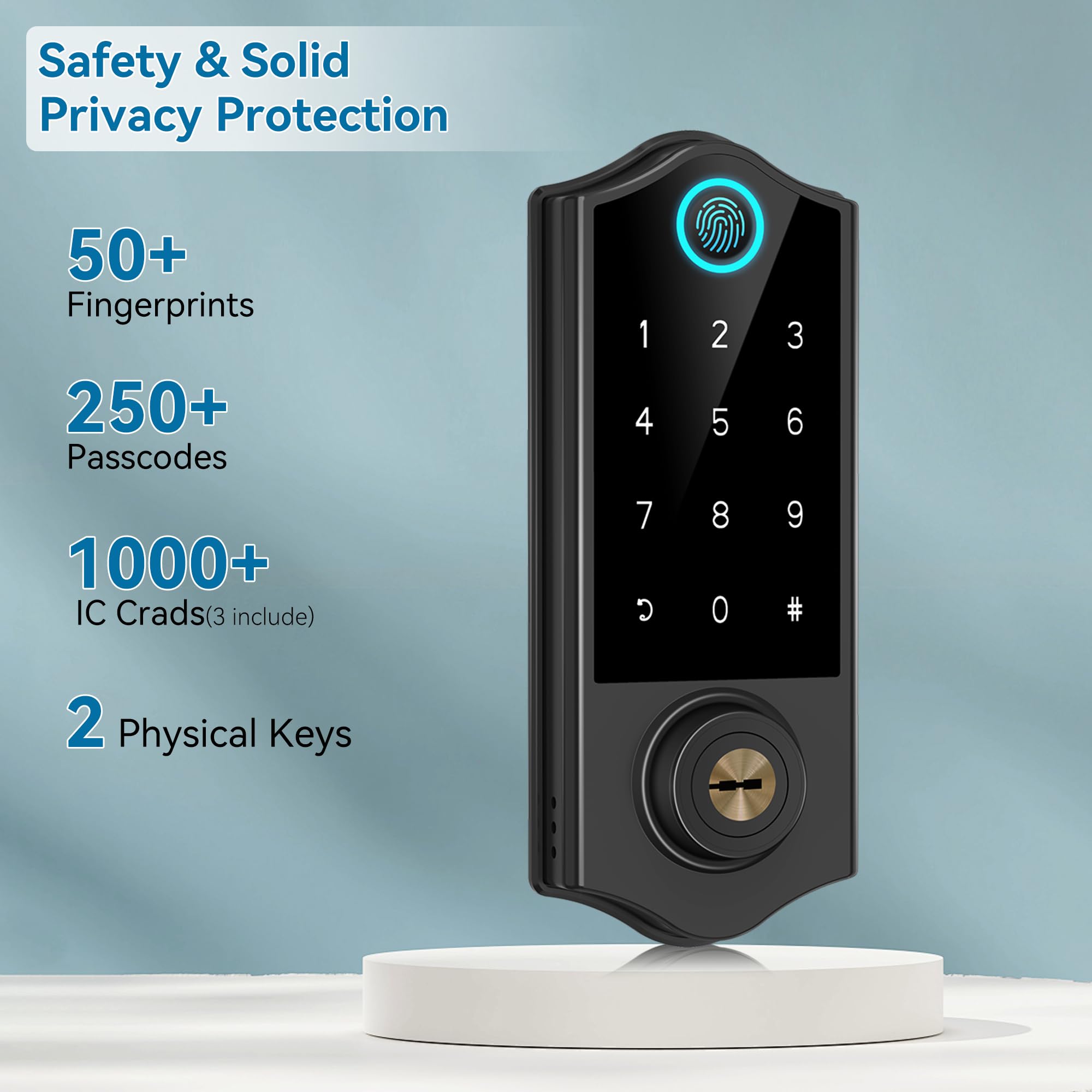 Harfo anti-peeping keypad with privacy mode for discreet entry